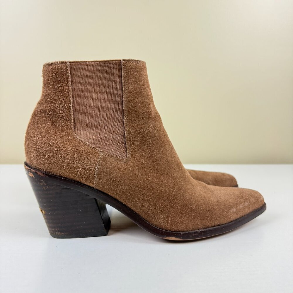 Rag & Bone Razor Pointed Toe Block Heel Chelsea Boots - Picture 3 of 11
